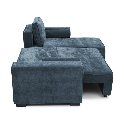 Harrison Corner Sofa Bed in Olive Green Chenille, Navy Chenille or Natural Boucle