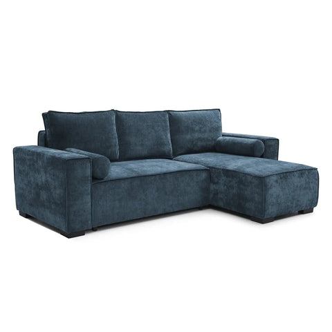 Harrison Corner Sofa Bed in Olive Green Chenille, Navy Chenille or Natural Boucle