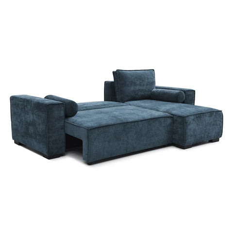Harrison Corner Sofa Bed in Olive Green Chenille, Navy Chenille or Natural Boucle