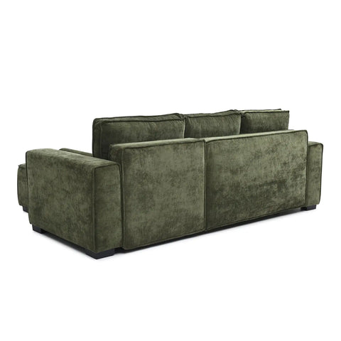 Harrison Corner Sofa Bed in Olive Green Chenille, Navy Chenille or Natural Boucle