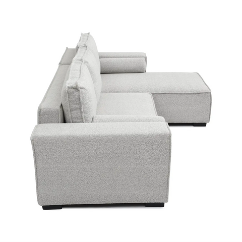 Harrison Corner Sofa Bed in Olive Green Chenille, Navy Chenille or Natural Boucle