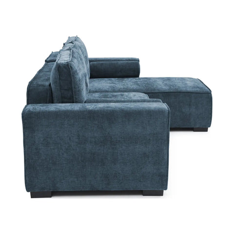 Harrison Corner Sofa Bed in Olive Green Chenille, Navy Chenille or Natural Boucle