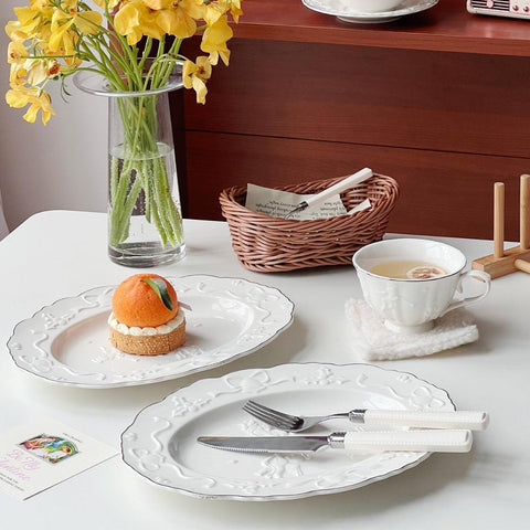 Heavenly Angels Christmas Dining Set - 248ml Cup & 22cm Plate with Festive Details