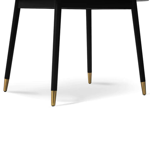 Henley Black Round Wooden Dining Table - 120cm