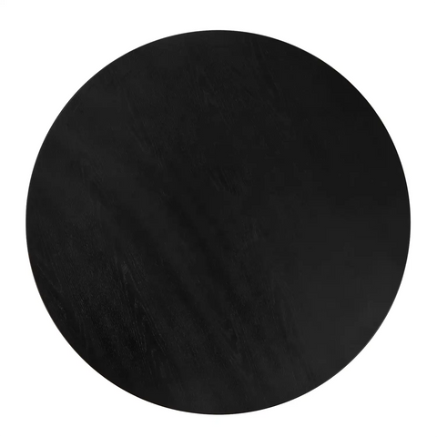 Henley Black Round Wooden Dining Table - 120cm
