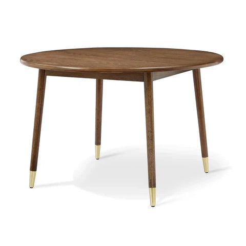Henley Brown Round Wooden Dining Table - 120cm