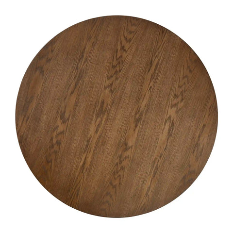 Henley Brown Round Wooden Dining Table - 120cm