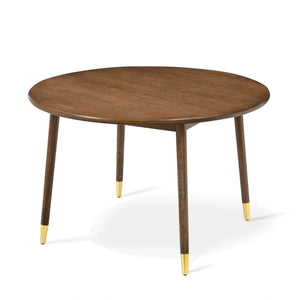 Henley Brown Round Wooden Dining Table - 120cm