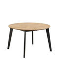 Georgetown Extendable Round Dining Table in Oak & Black