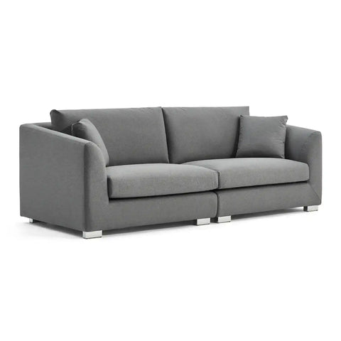 Holborn Grey Linen Sectional 3 Seater Sofa