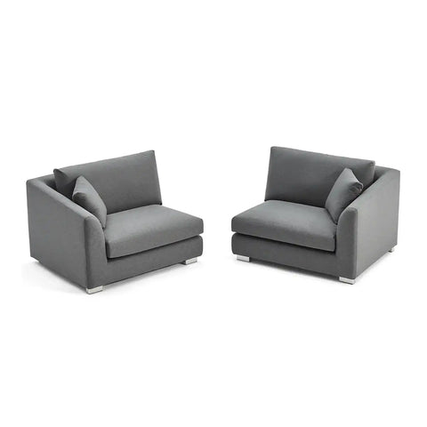 Holborn Grey Linen Sectional 3 Seater Sofa