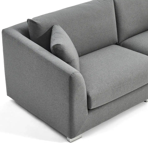 Holborn Grey Linen Sectional 3 Seater Sofa