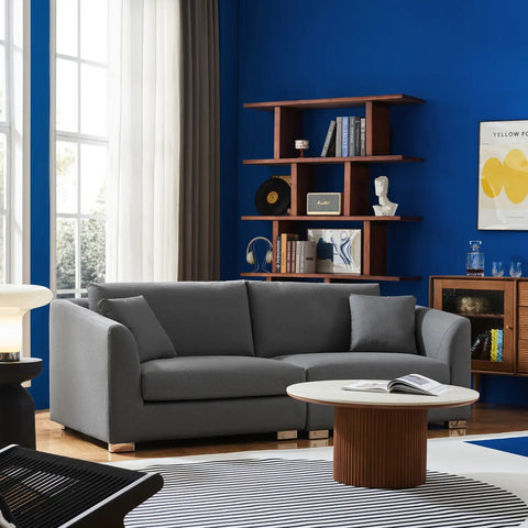 Holborn Grey Linen Sectional 3 Seater Sofa