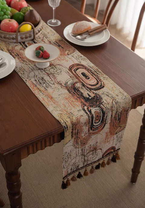 Nordic Driftwood Abstract Table Runner – 180 x 33 cm