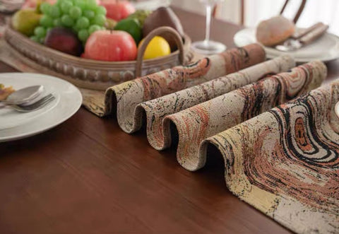 Nordic Driftwood Abstract Table Runner – 180 x 33 cm