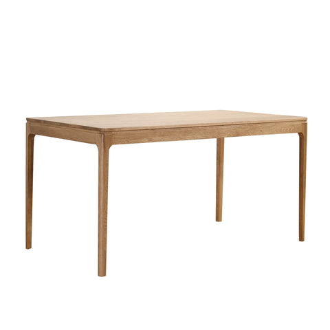 Kinfolk Mid-Century Modern Oak Effect 4-6 Seater Rectangle Wooden Dining Table - 150cm