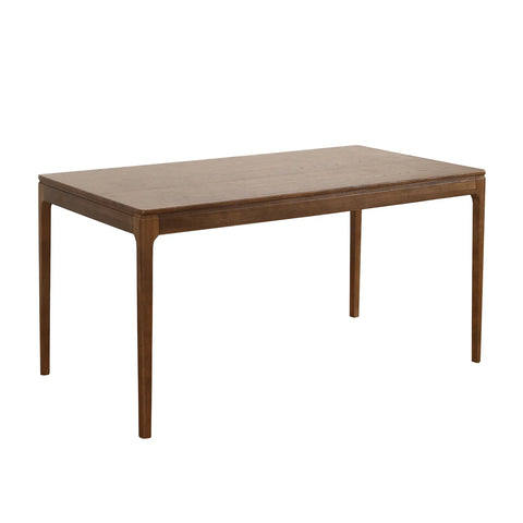 Kinfolk Mid-Century Modern Walnut Effect 4-6 Seater Rectangle Wooden Dining Table - 150cm