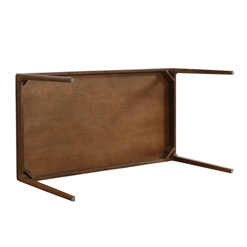 Kinfolk Mid-Century Modern Walnut Effect 4-6 Seater Rectangle Wooden Dining Table - 150cm