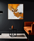 Larvos Volcanic Abstract Oil Painting - Furnt