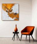 Larvos Volcanic Abstract Oil Painting - Furnt