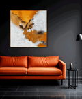 Larvos Volcanic Abstract Oil Painting - Furnt