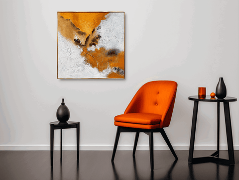 Larvos Volcanic Abstract Oil Painting - Furnt