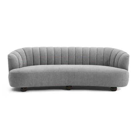 Laura Chenille Curved Anthracite Grey 3 Seater Sofa