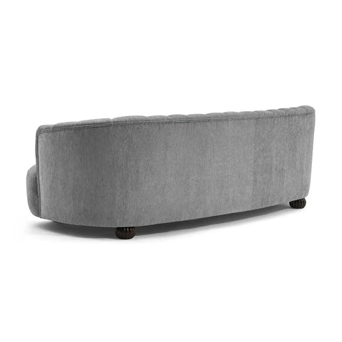 Laura Chenille Curved Anthracite Grey 3 Seater Sofa