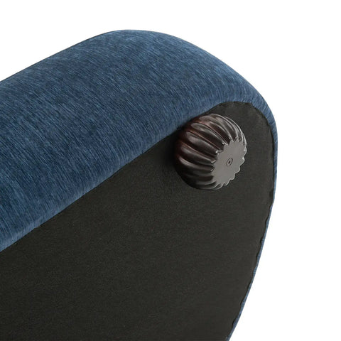 Laura Chenille Curved Anthracite Navy 3 Seater Sofa
