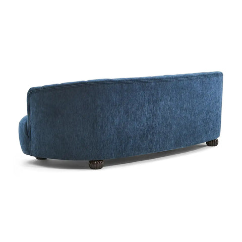 Laura Chenille Curved Anthracite Navy 3 Seater Sofa
