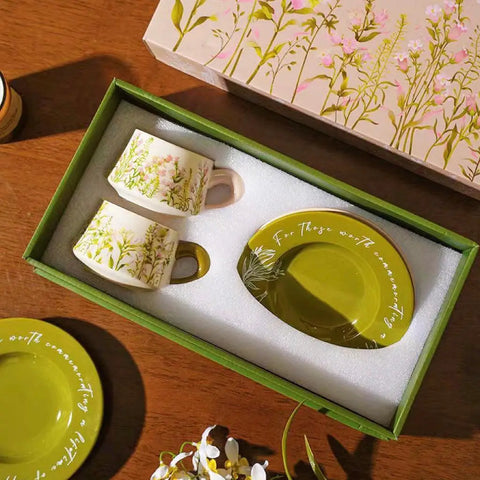 Lily Garden Luxury Couples' Coffee Cup Set - 300ml