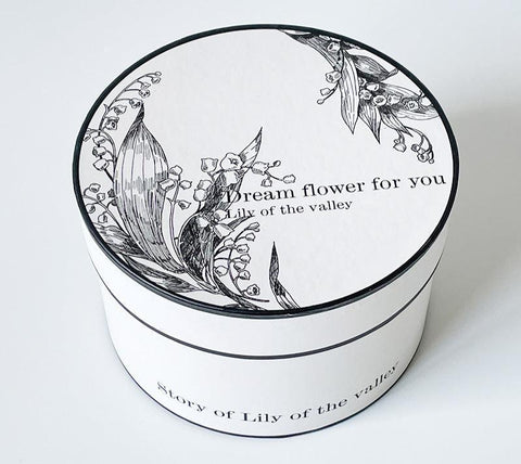 Lily of the Valley Black Floral Ceramic Coffee Cup Set - 250ml - Furnt