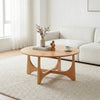 Lumi Oak Effect Round Wooden Coffee Table