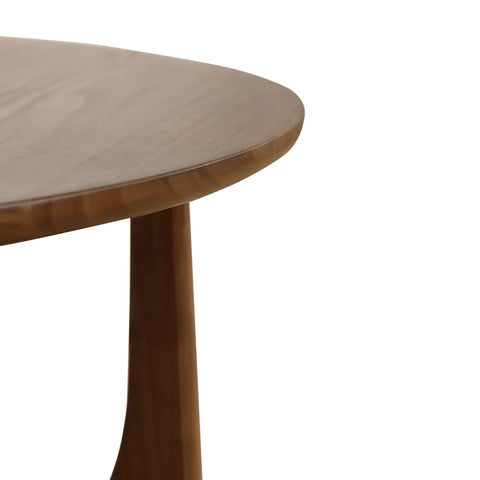 Lumi Walnut Round Wooden Coffee Table