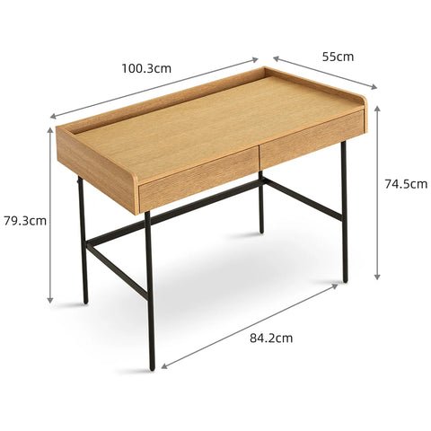 Meadow Natural Effect 2 Drawers Dressing Table