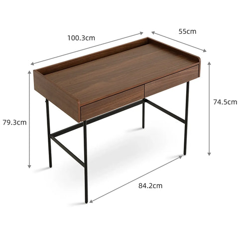 Meadow Walnut Effect 2 Drawers Dressing Table