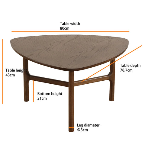 Dune Walnut Triangle Wooden Coffee Table