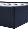 Madi Dark Navy Double Upholstered Bed