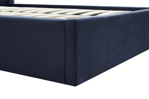 Madi Dark Navy Double Upholstered Bed