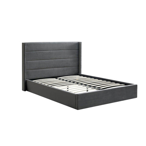 Madi Grey Double Upholstered Bed - Furnt