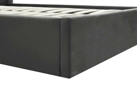 Madi Grey Double Upholstered Bed - Furnt