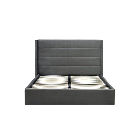 Madi Grey King Upholstered Bed - Furnt