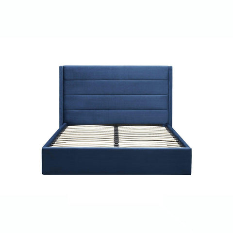 Madi Navy Double Upholstered Bed - Furnt