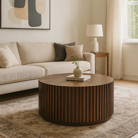 Madison Round Wooden Coffee Table