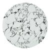 Marcio White Marble-effect Ceramic Top & Wooden Base Round Dining Table - 120cm