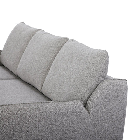 Movra Fabric 3-Seater Corner Sofa Bed with Storage - Grey