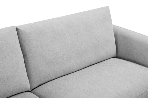Nobie Light Grey Soft-Weave Fabric 3 Seater Sofa