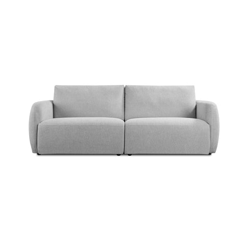 Nobie Light Grey Soft-Weave Fabric 3 Seater Sofa