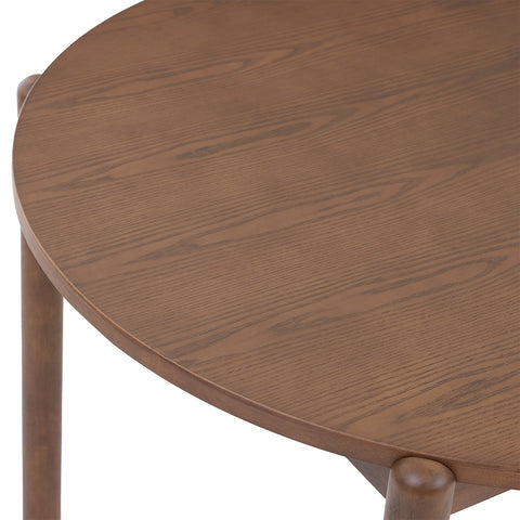 Nomi Walnut Effect 2-4 Seater Round Wooden Dining Table - 105cm