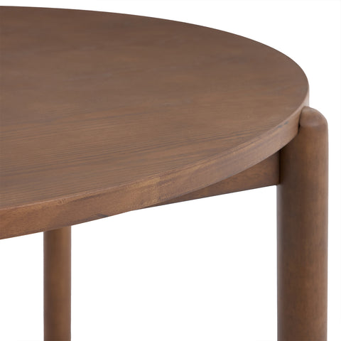 Nomi Walnut Effect 2-4 Seater Round Wooden Dining Table - 105cm